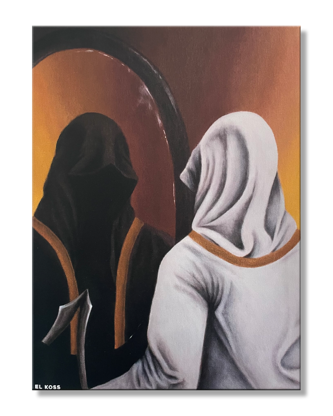 Face à son nafs - Réplique sur toile